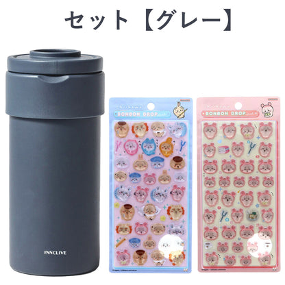 【同梱不可】【セット販売3点】ペットボトルホルダー1点＋ボンボンドロップシール2枚 ちいかわ(みんな・ポーズS8542961＋古本屋S8542937)