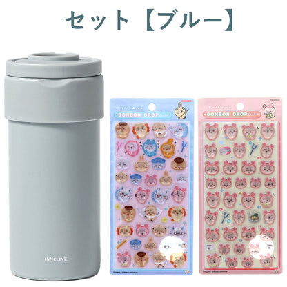 【同梱不可】【セット販売3点】ペットボトルホルダー1点＋ボンボンドロップシール2枚 ちいかわ(みんな・ポーズS8542961＋古本屋S8542937)