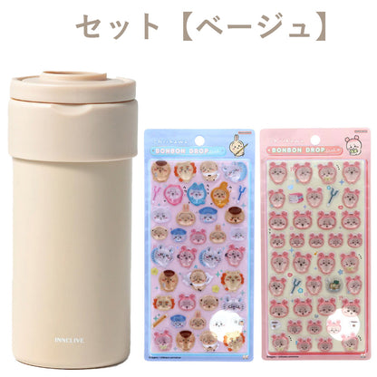 【同梱不可】【セット販売3点】ペットボトルホルダー1点＋ボンボンドロップシール2枚 ちいかわ(みんな・ポーズS8542961＋古本屋S8542937)