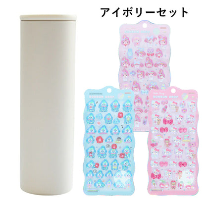 【同梱不可】【セット販売4点】氷のう魔法瓶 (INC-TC-PB2)1点＋ボンボンドロップシール churukira サンリオ(キティピンクS8815437＋マイメロS8815445＋ハンギョドンS8815453)