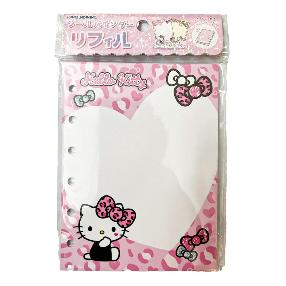 【同梱不可】【セット販売3点】【キティ】カミオジャパン シール手帳 (307364) ＋ リフィル(307485)　ボンボンボンドロップシール(S8815437)