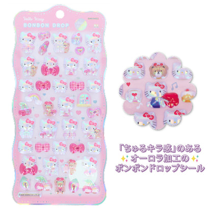 【同梱不可】【セット販売3点】【キティ】カミオジャパン シール手帳 (307364) ＋ リフィル(307485)　ボンボンボンドロップシール(S8815437)