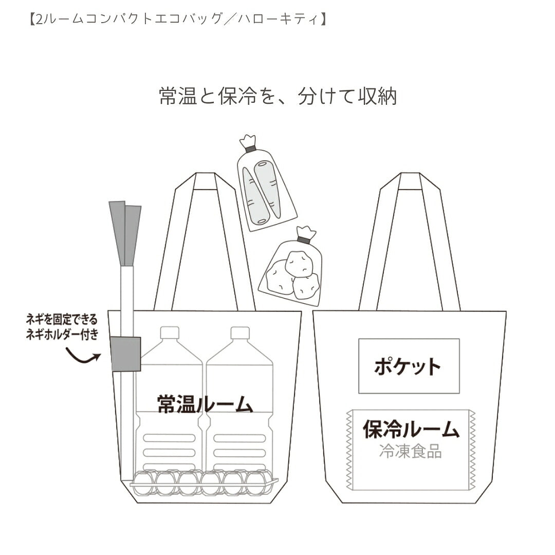 【エコバッグ3点セット】サンスター文具 エコバッグ (ハローキティS2335344)＋ボンボンドロップシール (キティS8815429＋S8815437) 商品画像5