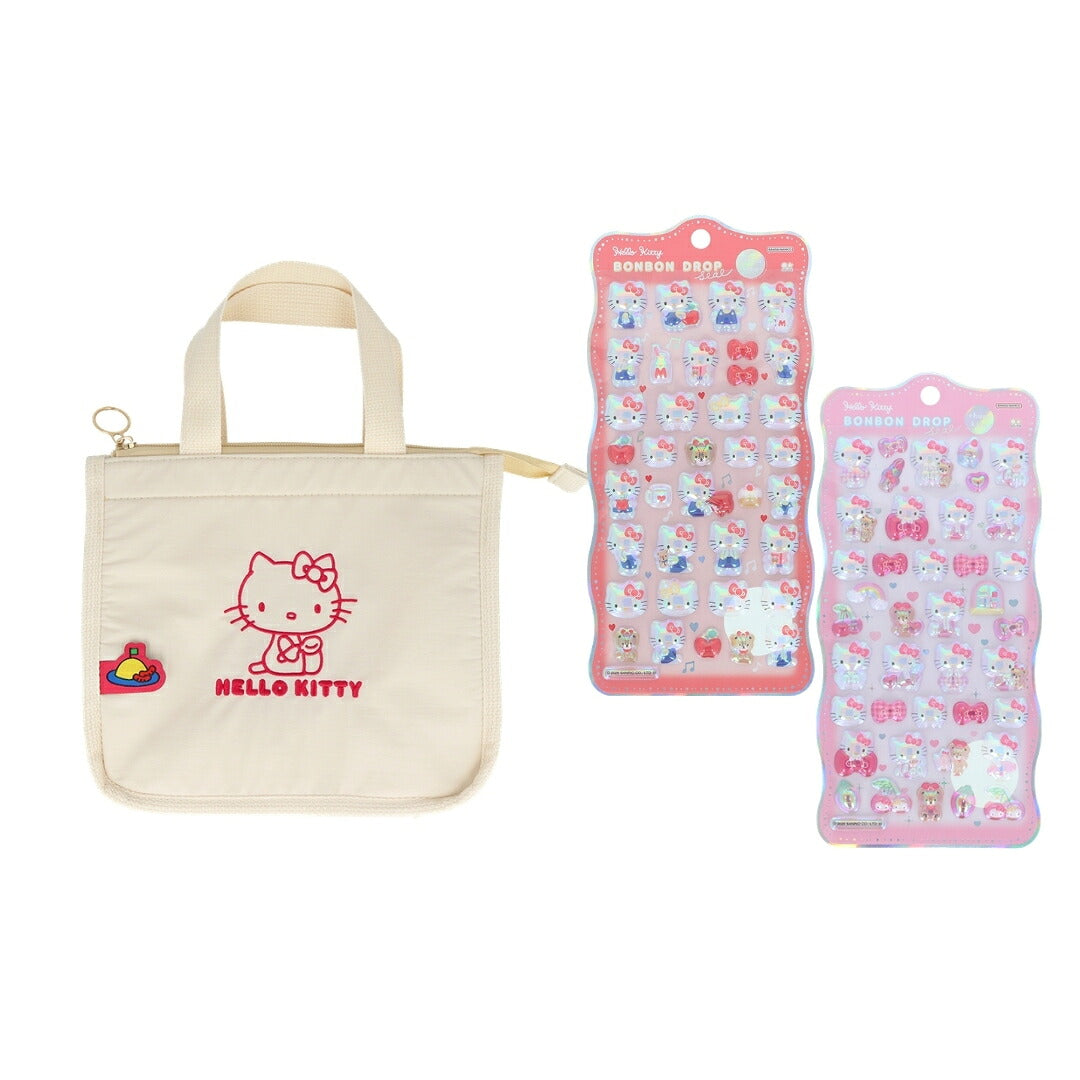 【ランチバッグ3点セット】サンスター文具 ランチバッグ (ハローキティS2335417)＋ボンボンドロップシール (キティS8815429＋S8815437) 商品画像8