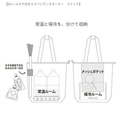 【エコバッグ3点セット】サンスター文具 エコバッグ大 B(スヌーピーS2335298)＋ボンボンドロップシール (スヌーピーS8815526＋S8815534) 商品画像5