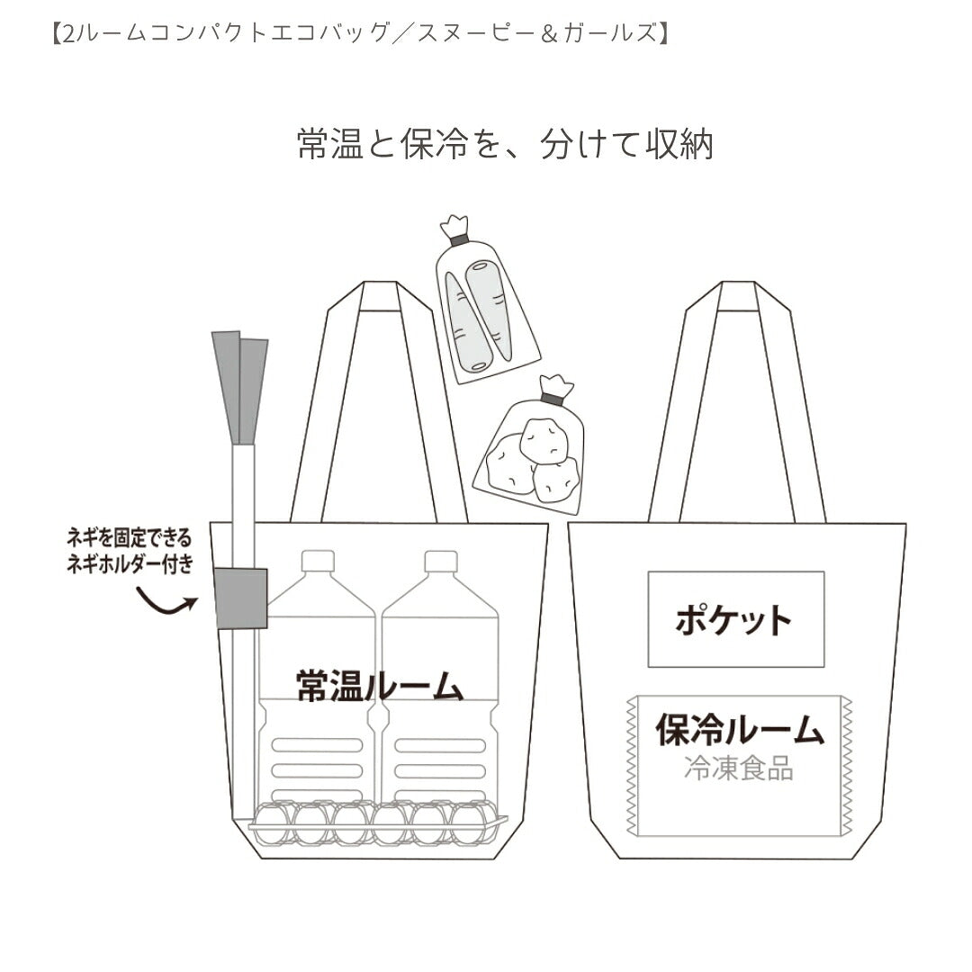 【エコバッグ3点セット】サンスター文具 エコバッグB (スヌーピーS2335387)＋ボンボンドロップシール (スヌーピーS8815526＋S8815534) 商品画像5