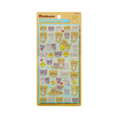 【同梱不可】【セット販売】【予約販売7月下旬発送予定】リラックマ　シール手帳(SE68703)＋　ボンボンドロップシール (ごゆるり　S88176504)