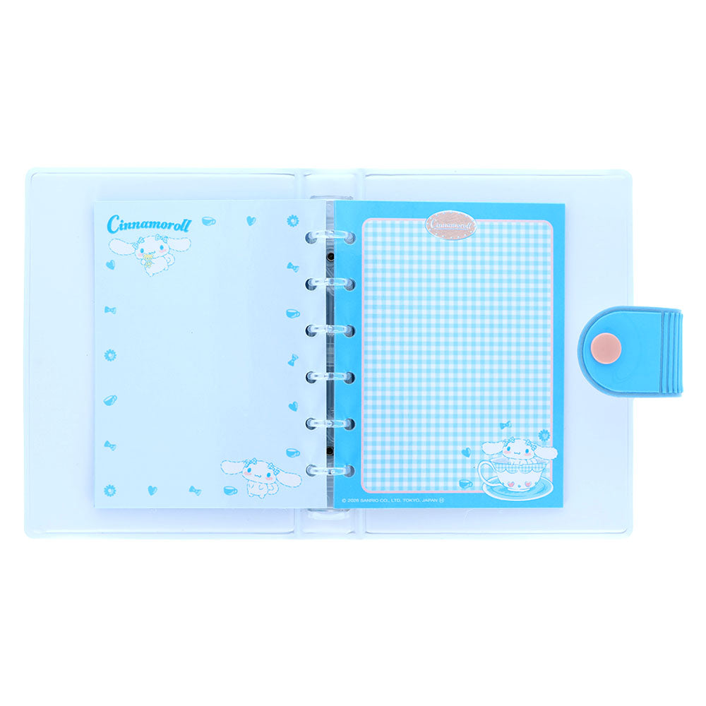 【同梱不可】【セット販売】【予約販売7月中旬発送予定】サンスター文具 シール手帳 ギンガムチェック(シナモロール S2176300) ＋ ボンボンドロップ(もじ シナモロール S8815593)
