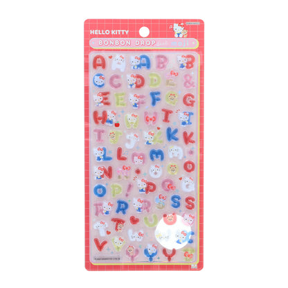 【同梱不可】【セット販売】【予約販売7月中旬発送予定】サンスター文具 シール手帳 ギンガムチェック(ハローキティ S2176289) ＋ ボンボンドロップ(もじ キティ スタンダード S8815542）