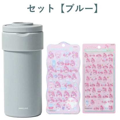 【同梱不可】【セット販売3点】【マイメロディ】ペットボトルホルダー1点＋ボンボンドロップシール2枚(churukira/S8815445＋ミニ/S8815089)
